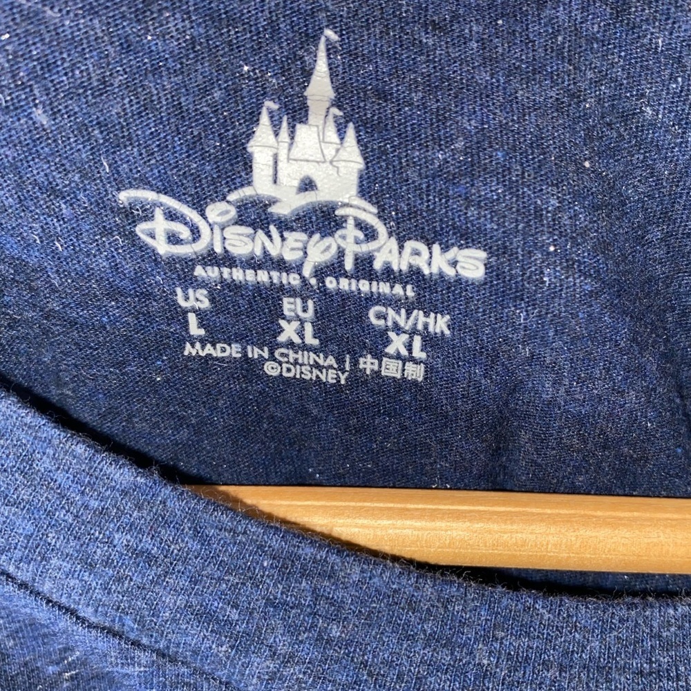 Disney Parks Authentic Mickey Mouse Glitter Shirt – Women’s Large | Navy Blue |